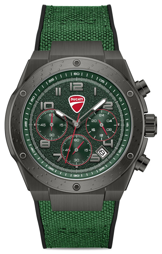 Ducati DTWGO0002504 Trailmaster Chronograph Green Silicon Strap
