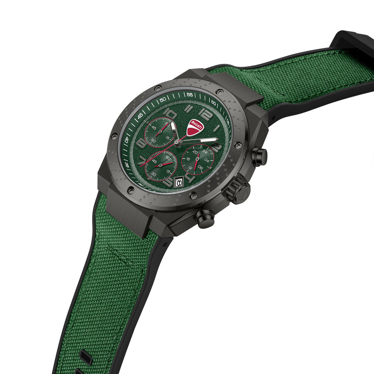 Ducati DTWGO0002504 Trailmaster Chronograph Green Silicon Strap