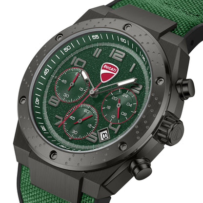 Ducati DTWGO0002504 Trailmaster Chronograph Green Silicon Strap