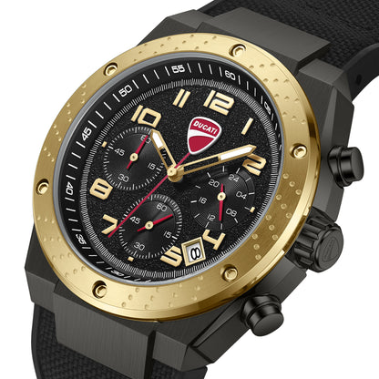 Ducati DTWGO0002505 Trailmaster Chronograph Black Silicon Strap
