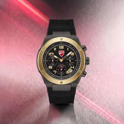 Ducati DTWGO0002505 Trailmaster Chronograph Black Silicon Strap