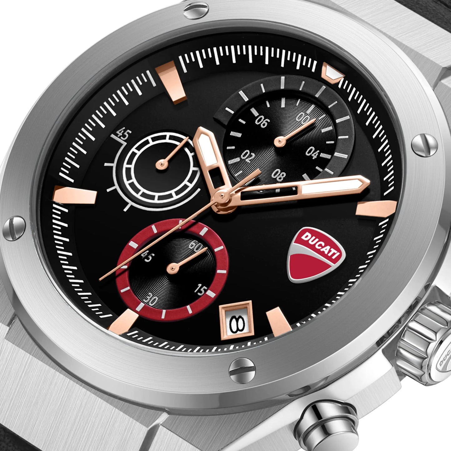 Ducati DTWGO0003101 Stelvio Touring Chrono Black Silicon Strap