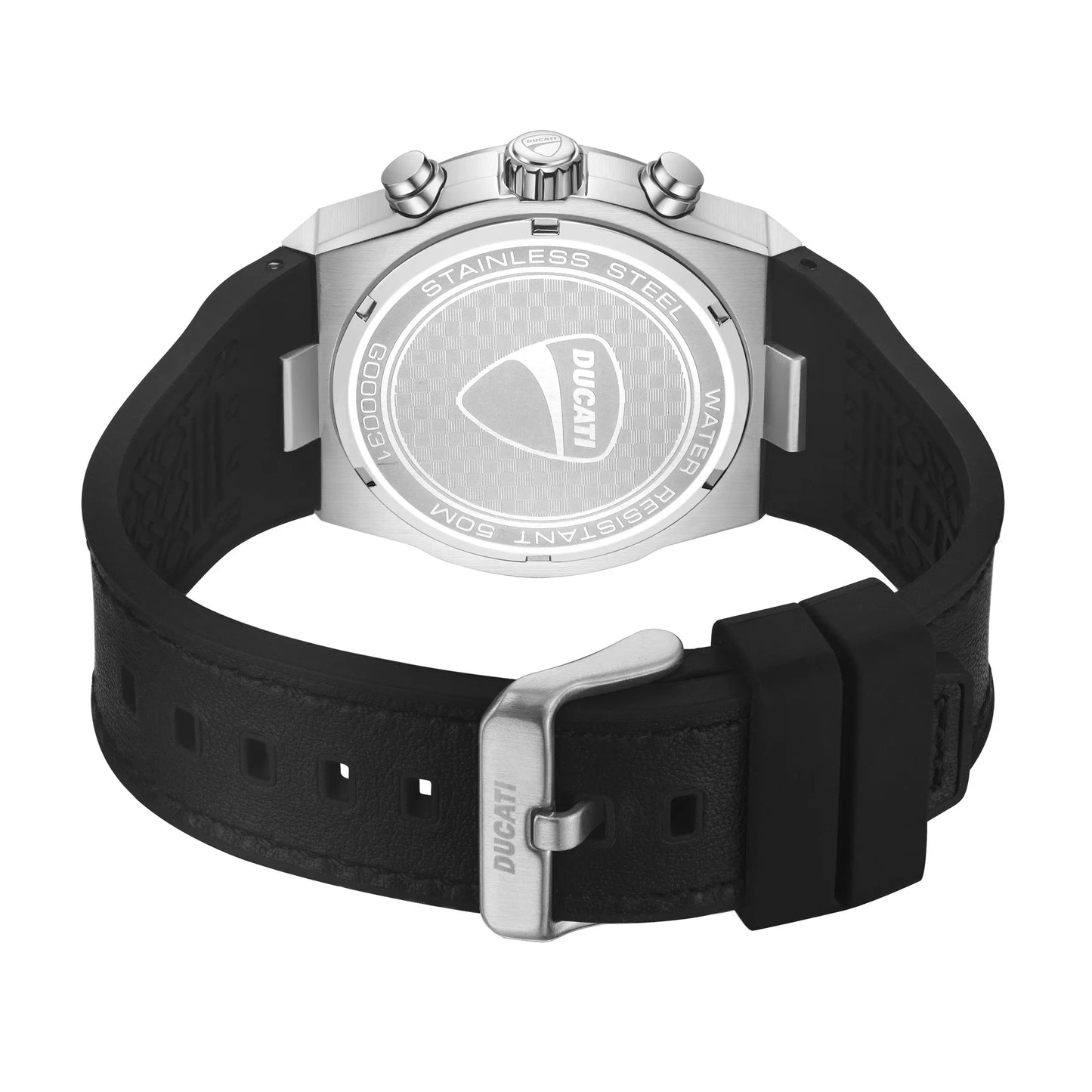 Ducati DTWGO0003101 Stelvio Touring Chrono Black Silicon Strap
