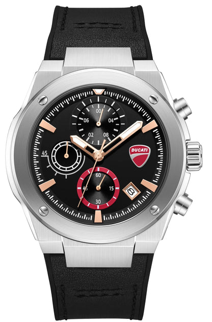 Ducati DTWGO0003101 Stelvio Touring Chrono Black Silicon Strap