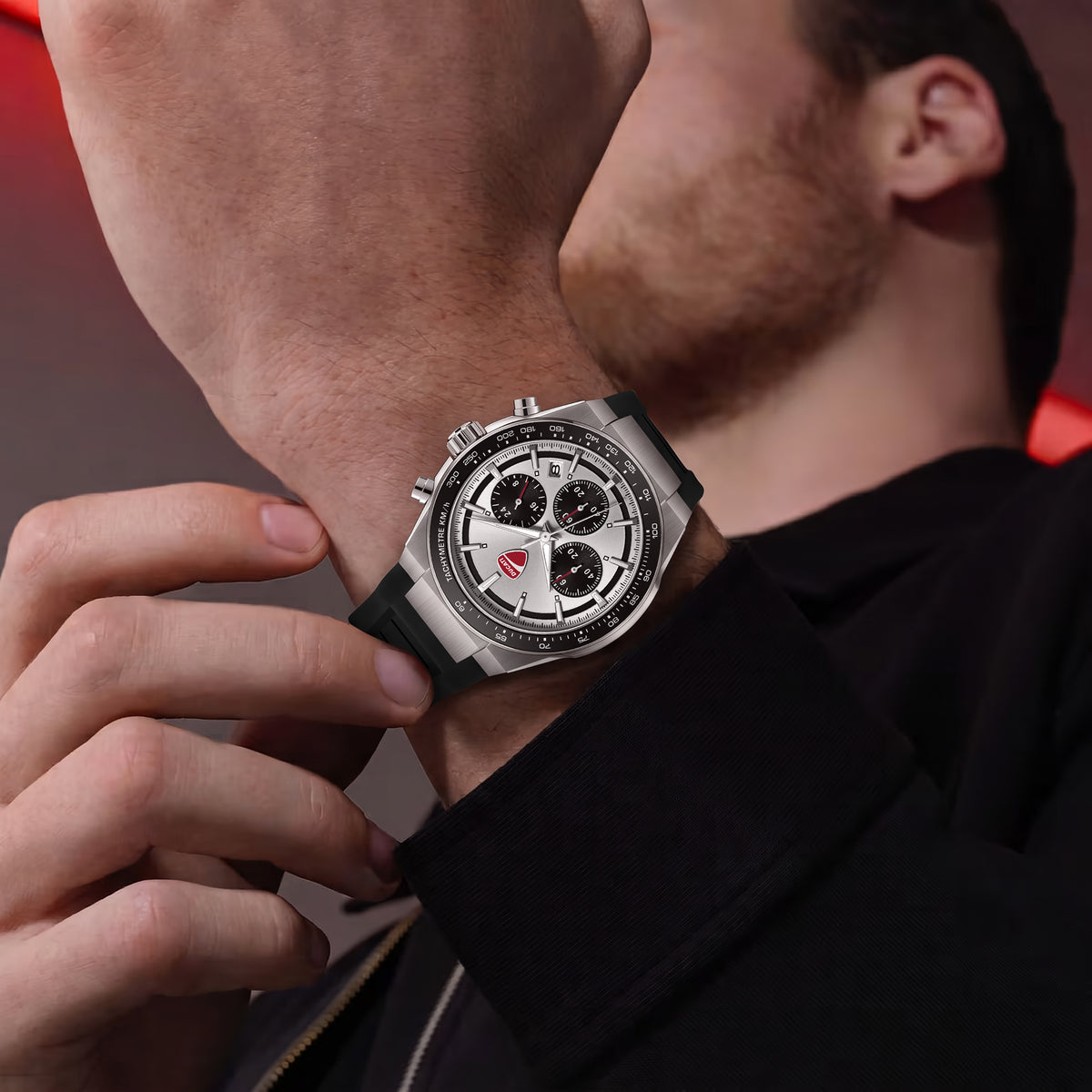 Ducati DTWGO0003203 Nitro Chronograph Black Silicon Strap