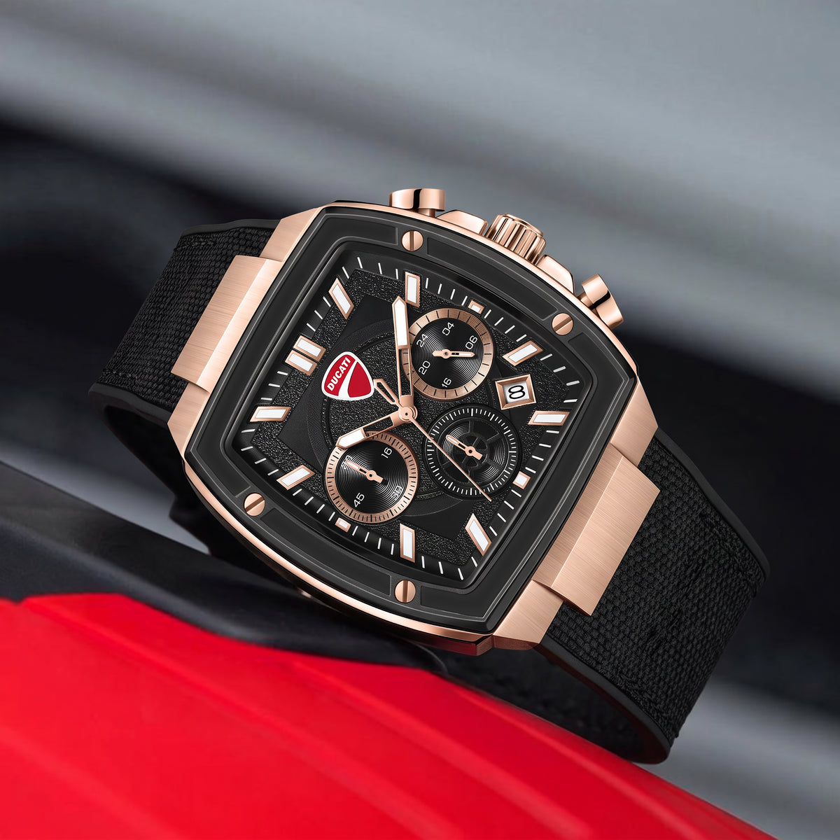 Ducati DTWGO0004902 Force Chronograph Black Silicon Strap