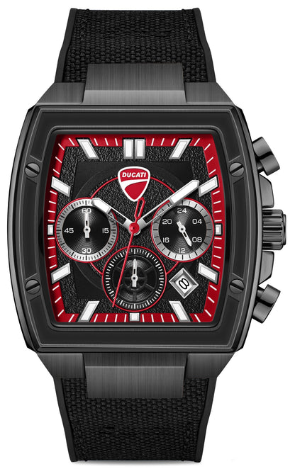 Ducati DTWGO0004904 Force Chronograph Black Silicon Strap