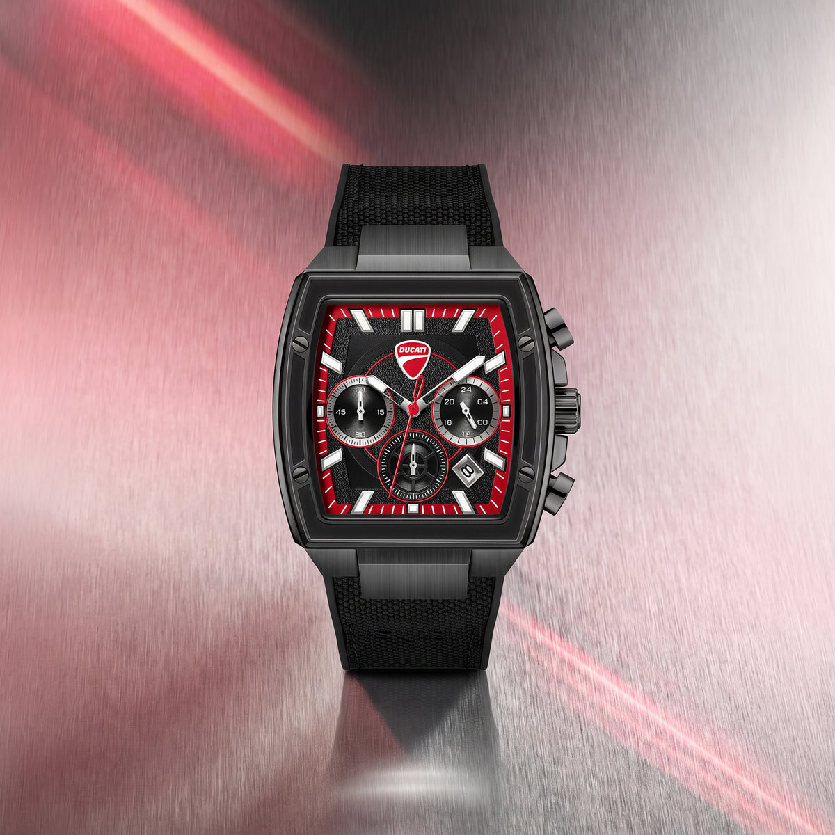 Ducati DTWGO0004904 Force Chronograph Black Silicon Strap