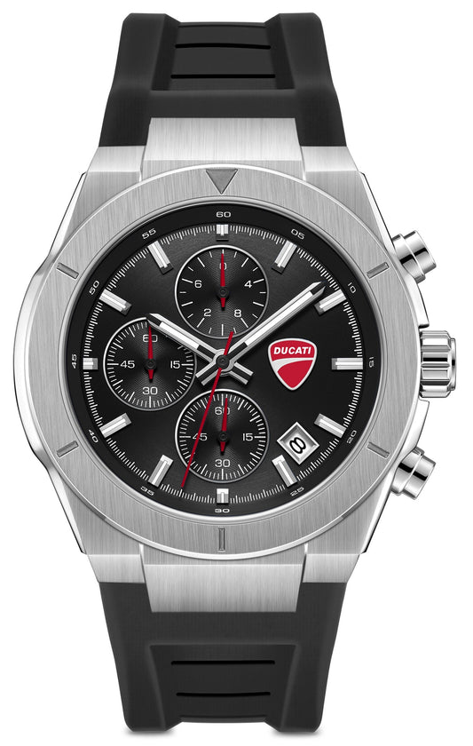 Ducati  DTWGO0005001 Frontier Chronograph Black Silicon Strap