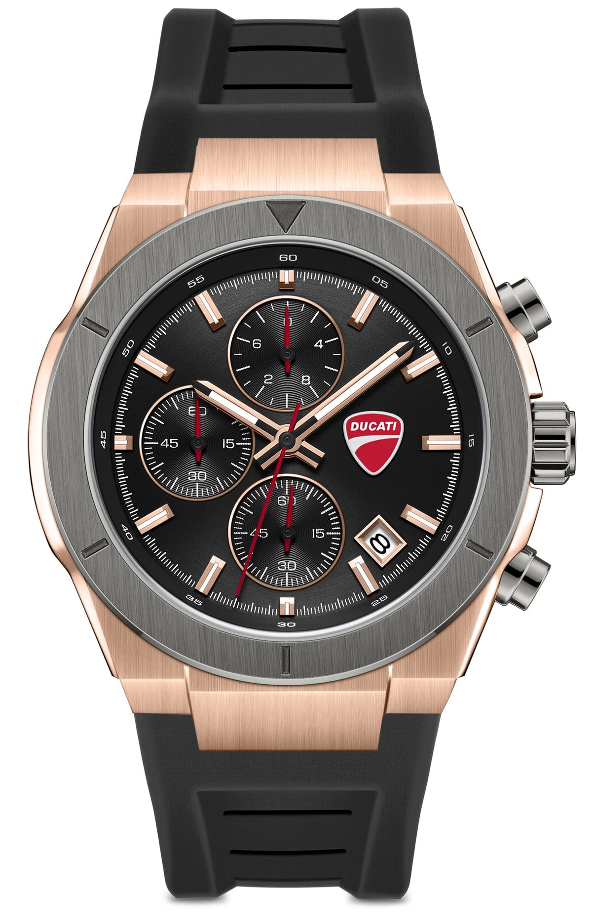 Ducati DTWGO0005002 Frontier Chronograph Black Silicon Strap