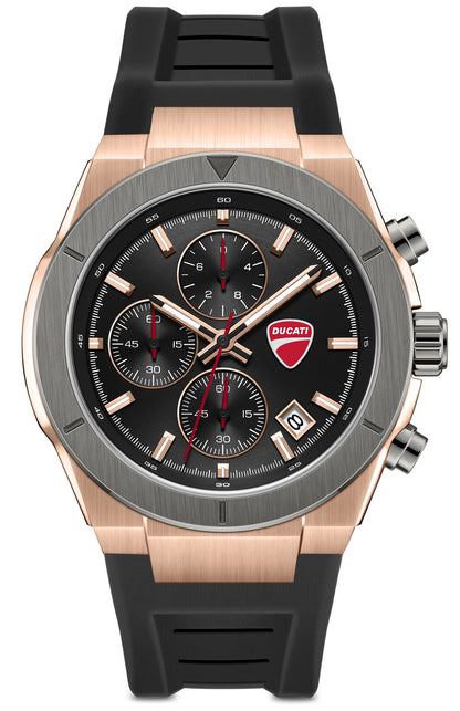 Ducati DTWGO0005002 Frontier Chronograph Black Silicon Strap
