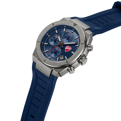 Ducati DTWGO0005003 Frontier Chronograph Blue Silicon Strap