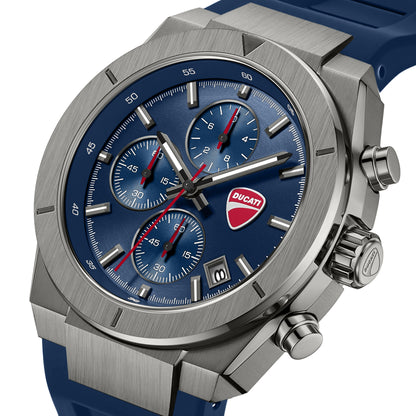 Ducati DTWGO0005003 Frontier Chronograph Blue Silicon Strap