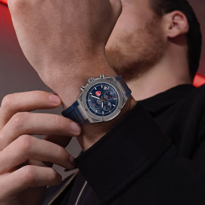 Ducati DTWGO0005003 Frontier Chronograph Blue Silicon Strap