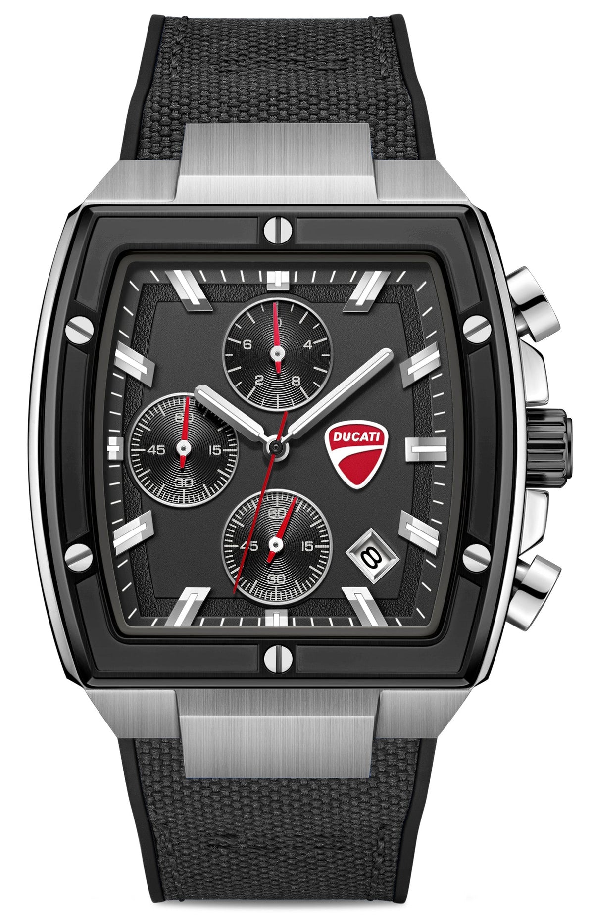 Ducati DTWGO0005101 Voyage Chronograph Black Silicon Strap