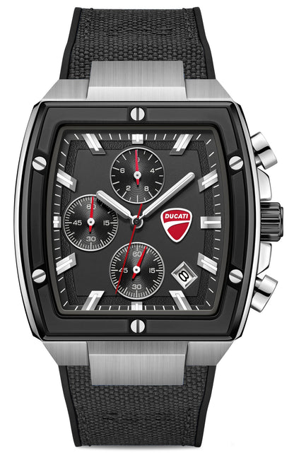 Ducati DTWGO0005101 Voyage Chronograph Black Silicon Strap