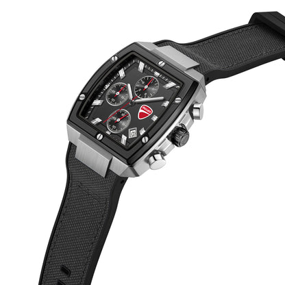 Ducati DTWGO0005101 Voyage Chronograph Black Silicon Strap