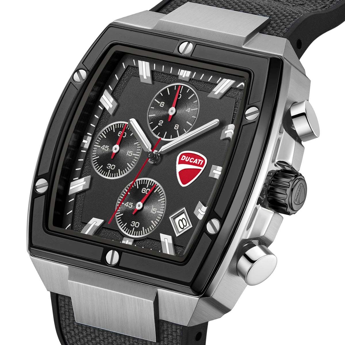 Ducati DTWGO0005101 Voyage Chronograph Black Silicon Strap