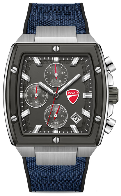 Ducati DTWGO0005102 Voyage Chronograph Blue Silicon Strap
