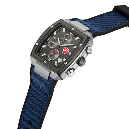 Ducati DTWGO0005102 Voyage Chronograph Blue Silicon Strap
