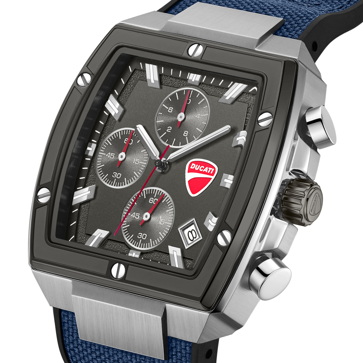 Ducati DTWGO0005102 Voyage Chronograph Blue Silicon Strap