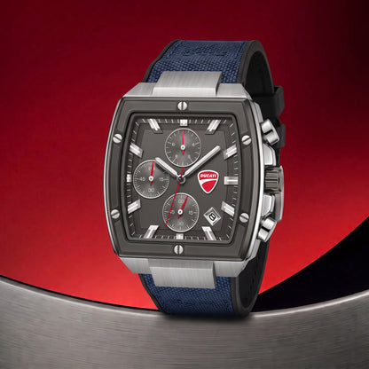 Ducati DTWGO0005102 Voyage Chronograph Blue Silicon Strap