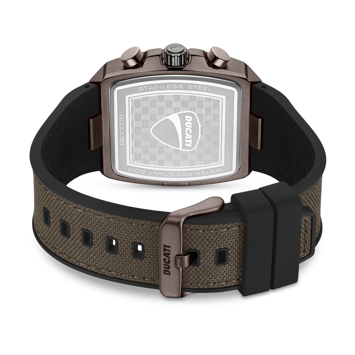 Ducati DTWGO0005103 Voyage Chronograph Brown Silicon Strap