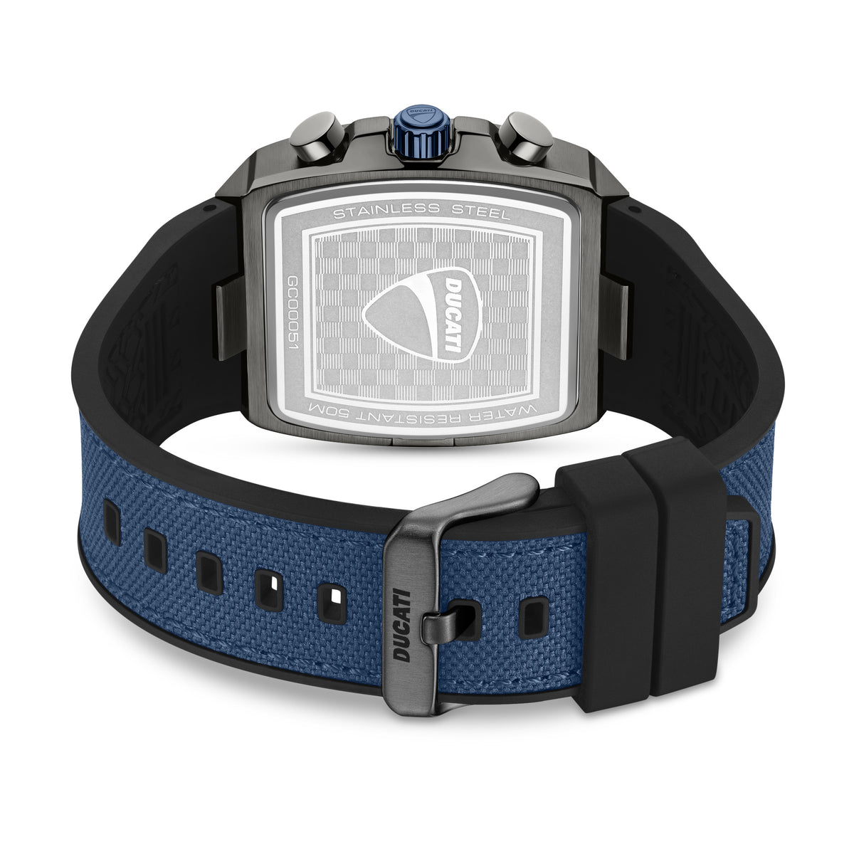 Ducati DTWGO0005104 Voyage Chronograph Blue Silicon Strap