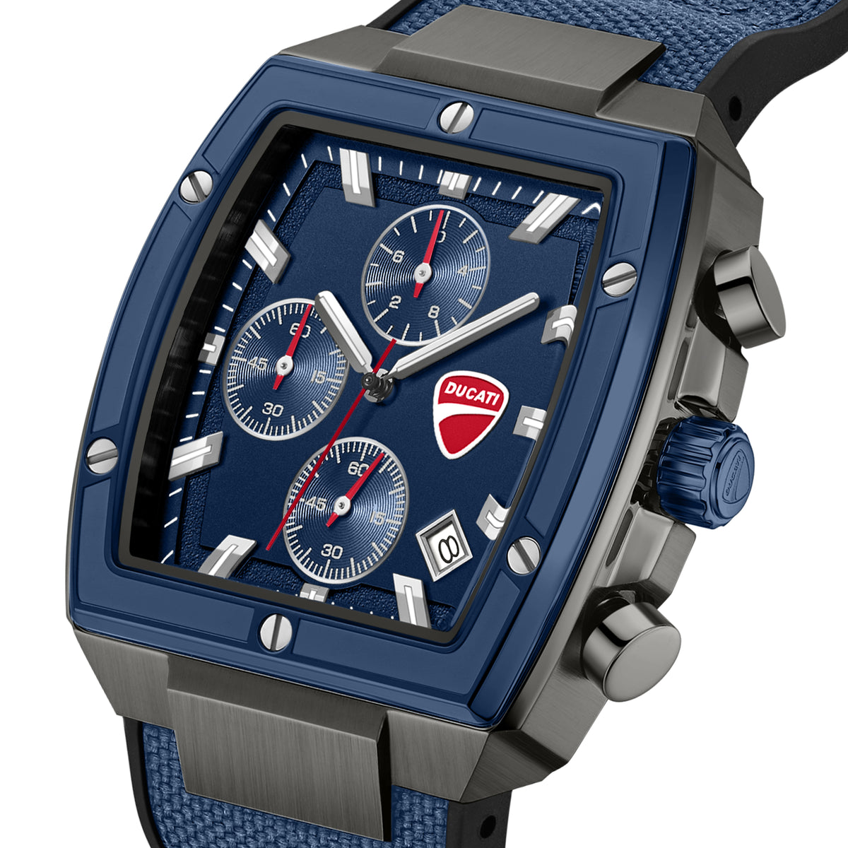 Ducati DTWGO0005104 Voyage Chronograph Blue Silicon Strap