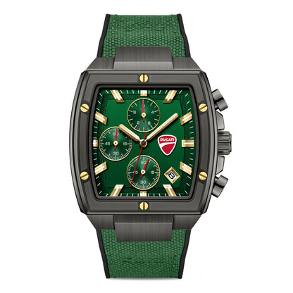 Ducati DTWGO0005105 Voyage Chronograph Green Silicon Strap