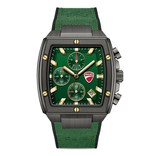 Ducati DTWGO0005105 Voyage Chronograph Green Silicon Strap