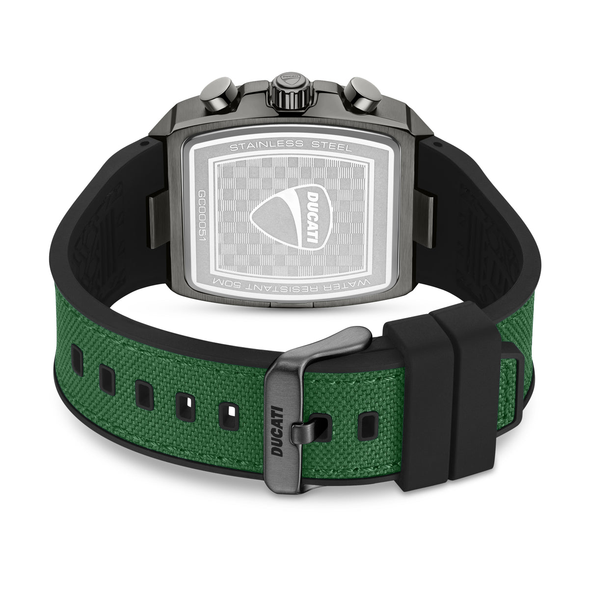 Ducati DTWGO0005105 Voyage Chronograph Green Silicon Strap