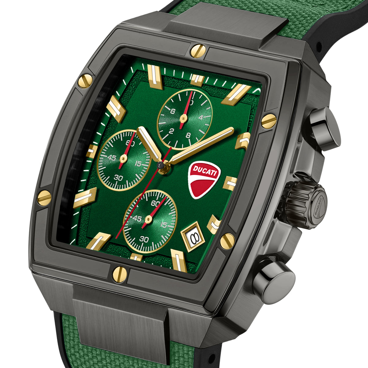 Ducati DTWGO0005105 Voyage Chronograph Green Silicon Strap