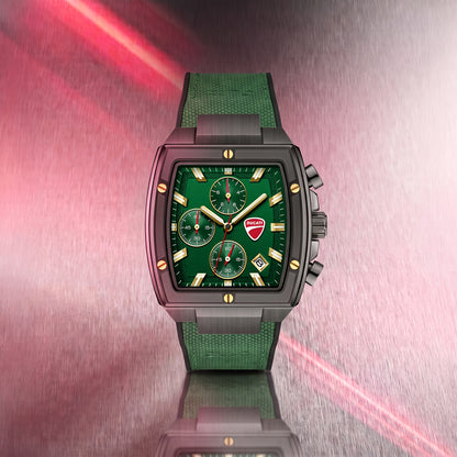 Ducati DTWGO0005105 Voyage Chronograph Green Silicon Strap