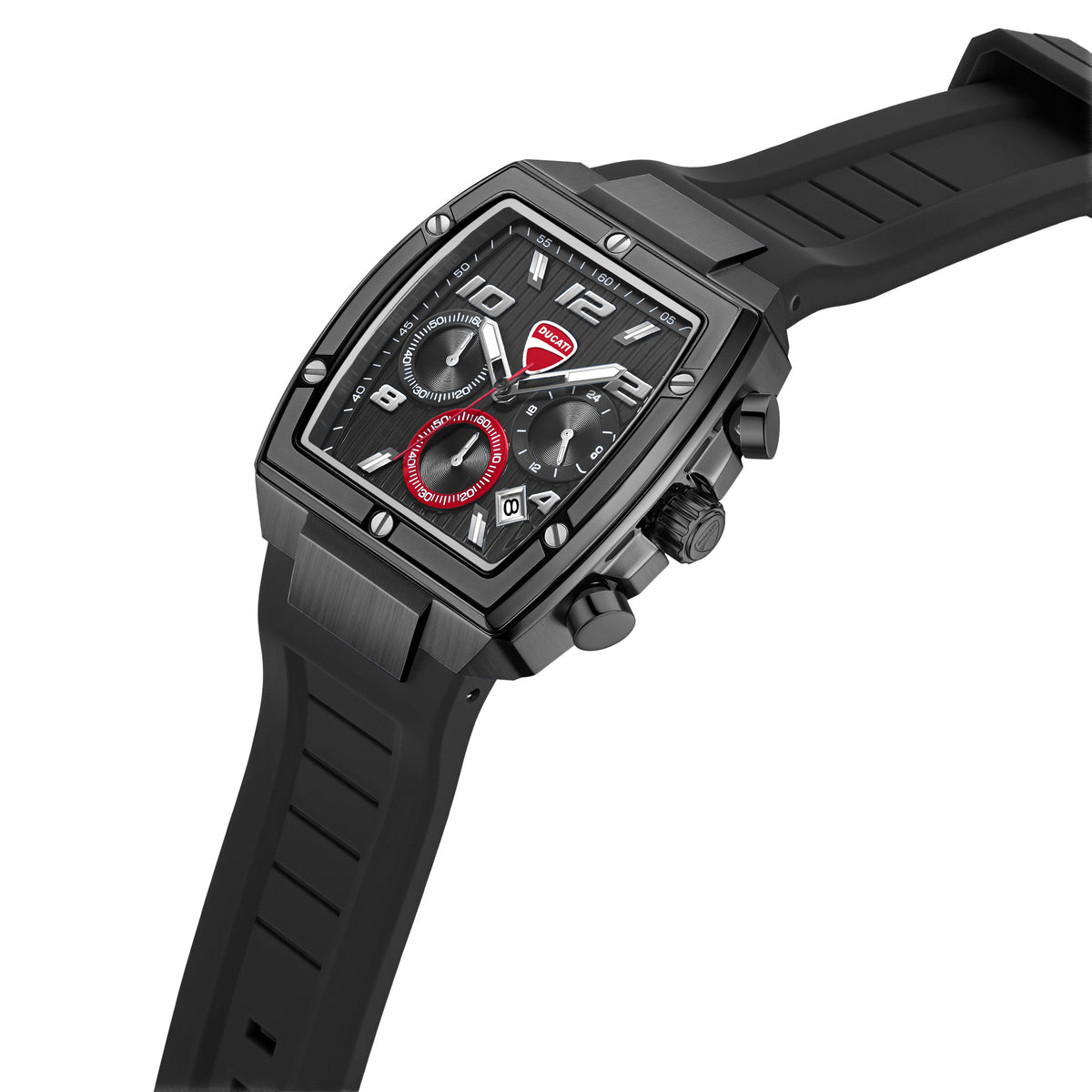Ducati DTWGO0005201 Pioneer Chronograph Black Silicon Strap