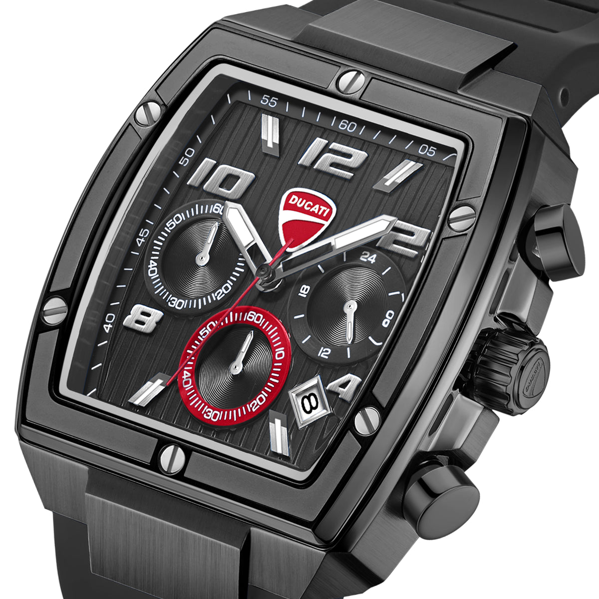 Ducati DTWGO0005201 Pioneer Chronograph Black Silicon Strap