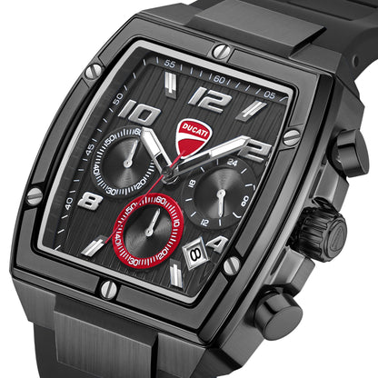 Ducati DTWGO0005201 Pioneer Chronograph Black Silicon Strap