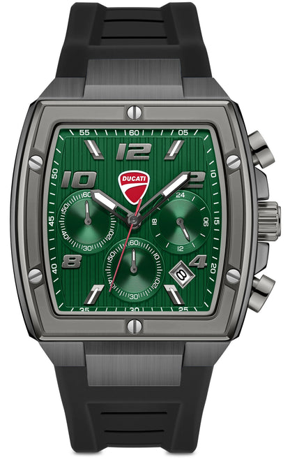 Ducati DTWGO0005202 Pioneer Chronograph Black Silicon Strap