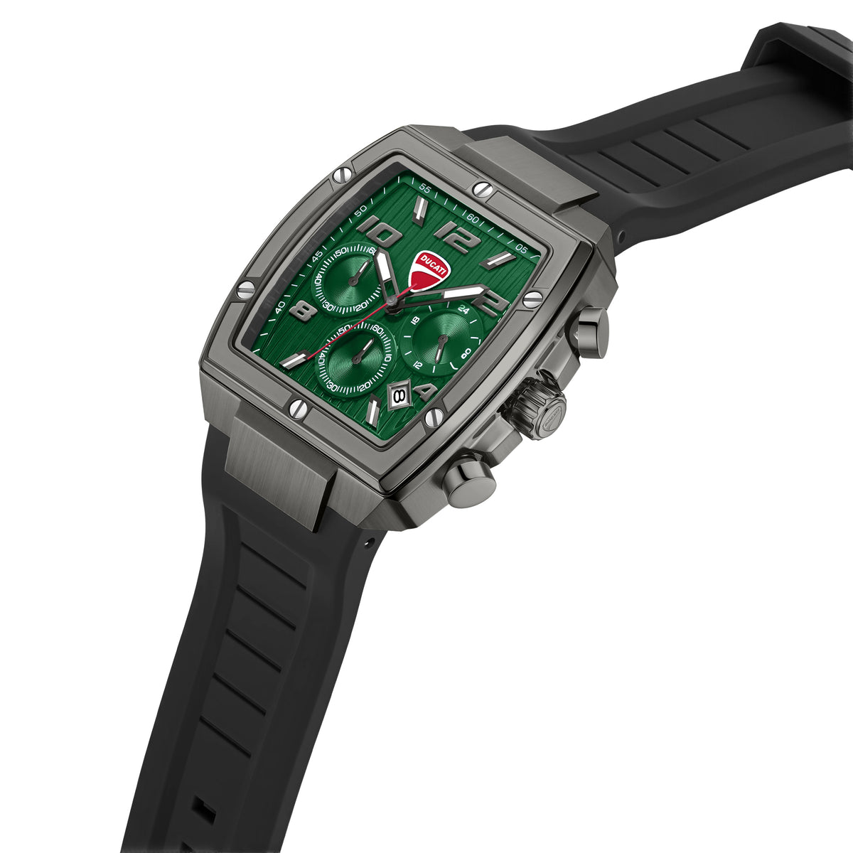 Ducati DTWGO0005202 Pioneer Chronograph Black Silicon Strap
