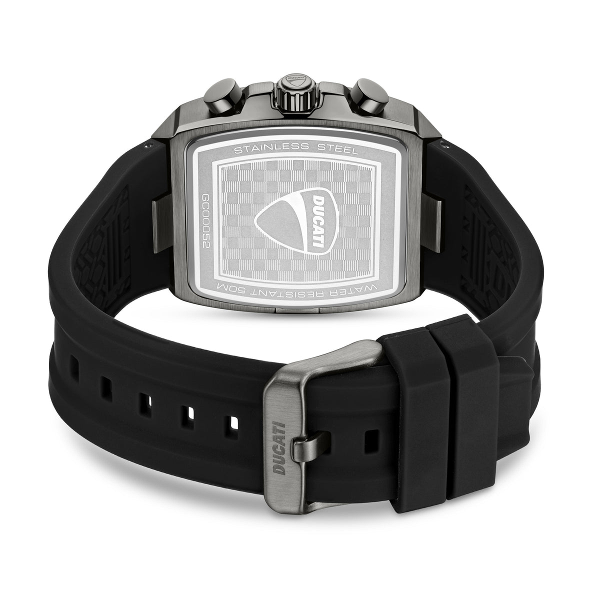 Ducati DTWGO0005202 Pioneer Chronograph Black Silicon Strap
