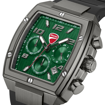 Ducati DTWGO0005202 Pioneer Chronograph Black Silicon Strap