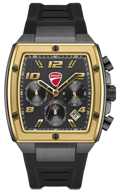 Ducati DTWGO0005204 Pioneer Chronograph Black Silicon Strap