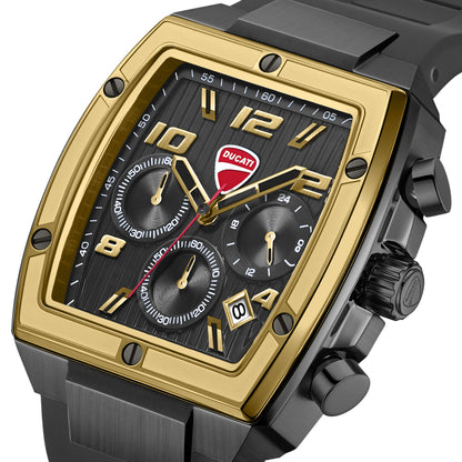 Ducati DTWGO0005204 Pioneer Chronograph Black Silicon Strap