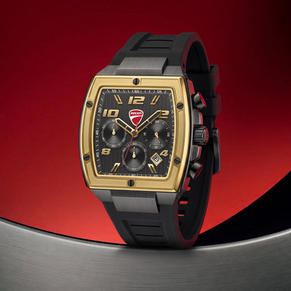 Ducati DTWGO0005204 Pioneer Chronograph Black Silicon Strap