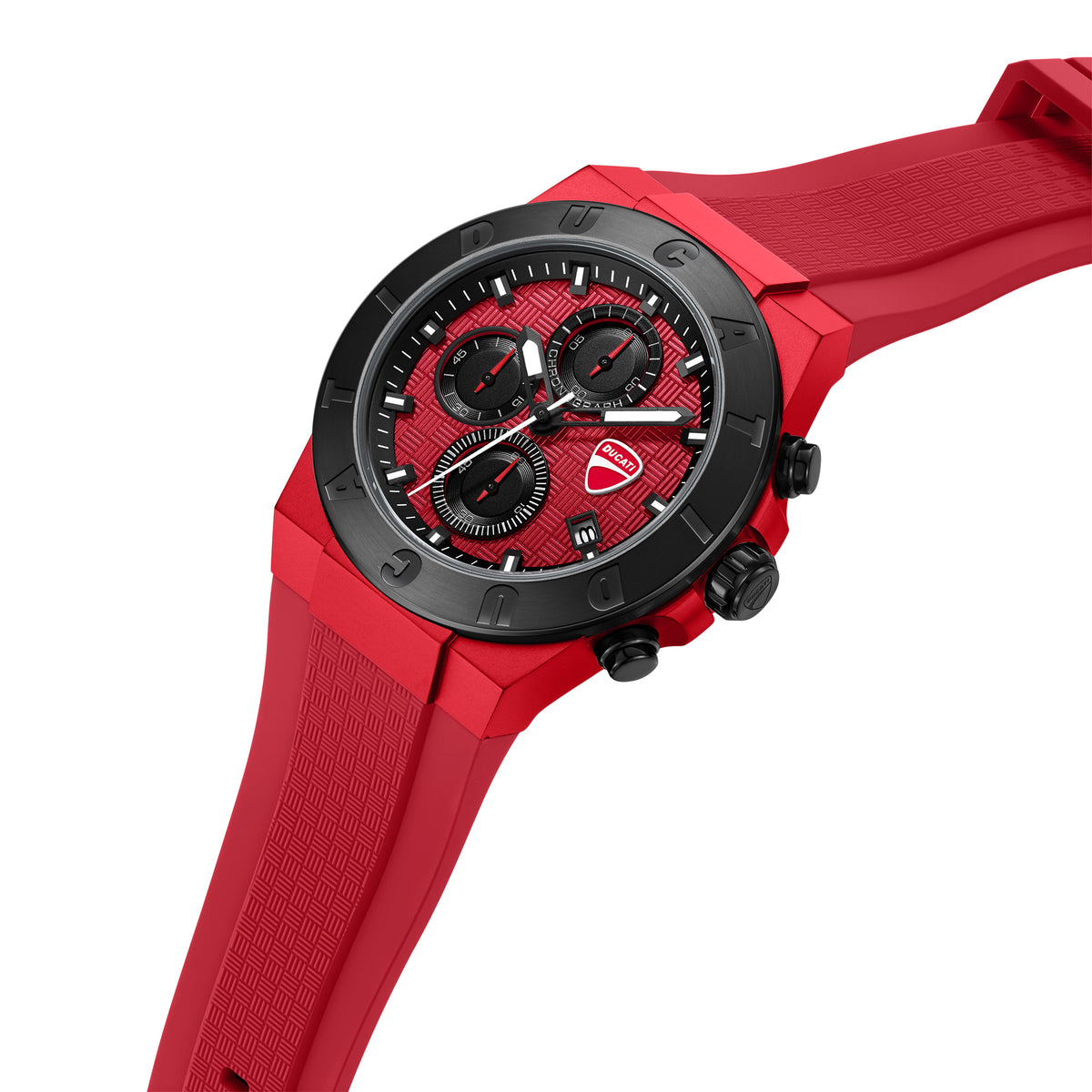 Ducati DTWGO0005402 Explorer 100 Years Chronograph Red Silicon Strap
