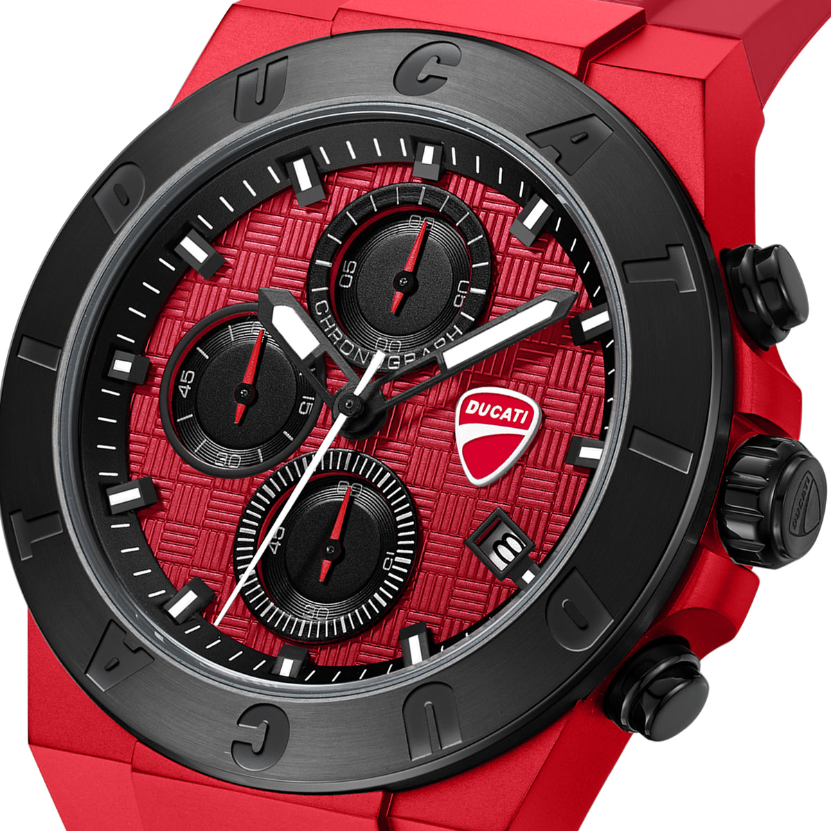 Ducati DTWGO0005402 Explorer 100 Years Chronograph Red Silicon Strap