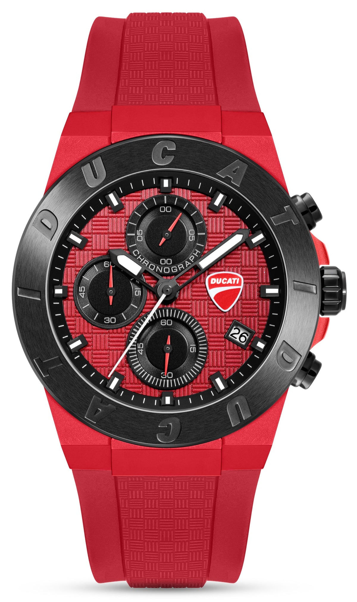 Ducati DTWGO0005402 Explorer 100 Years Chronograph Red Silicon Strap