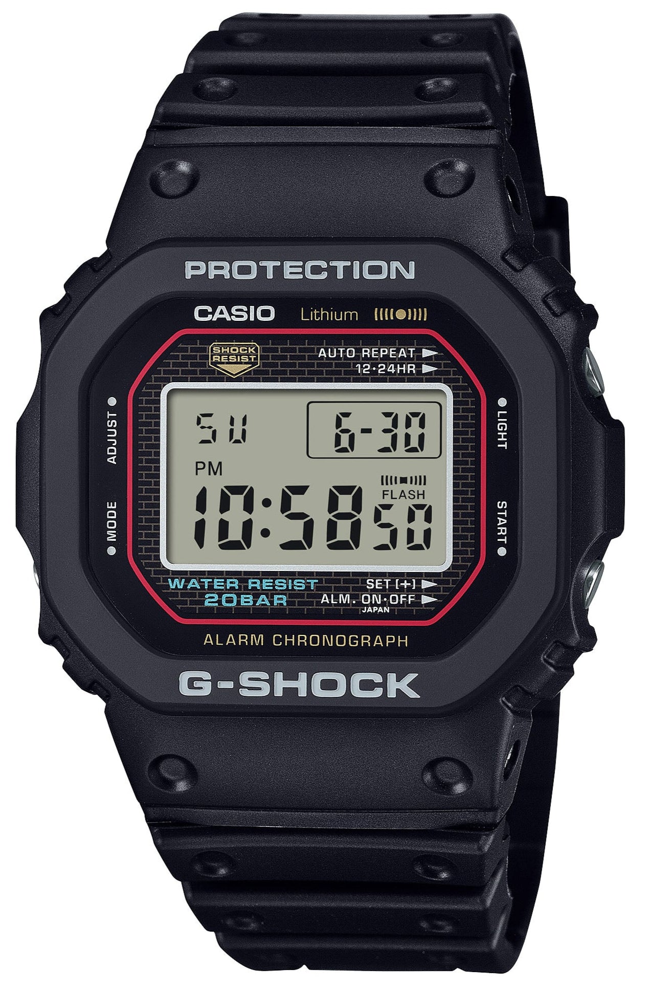 Casio DW-5000R-1AER G-Shock Black Rubber Strap