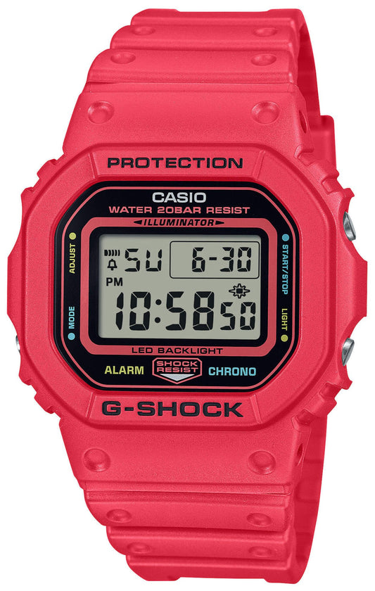 Casio DW-5600EP-4ER G-Shock Red Rubber Strap