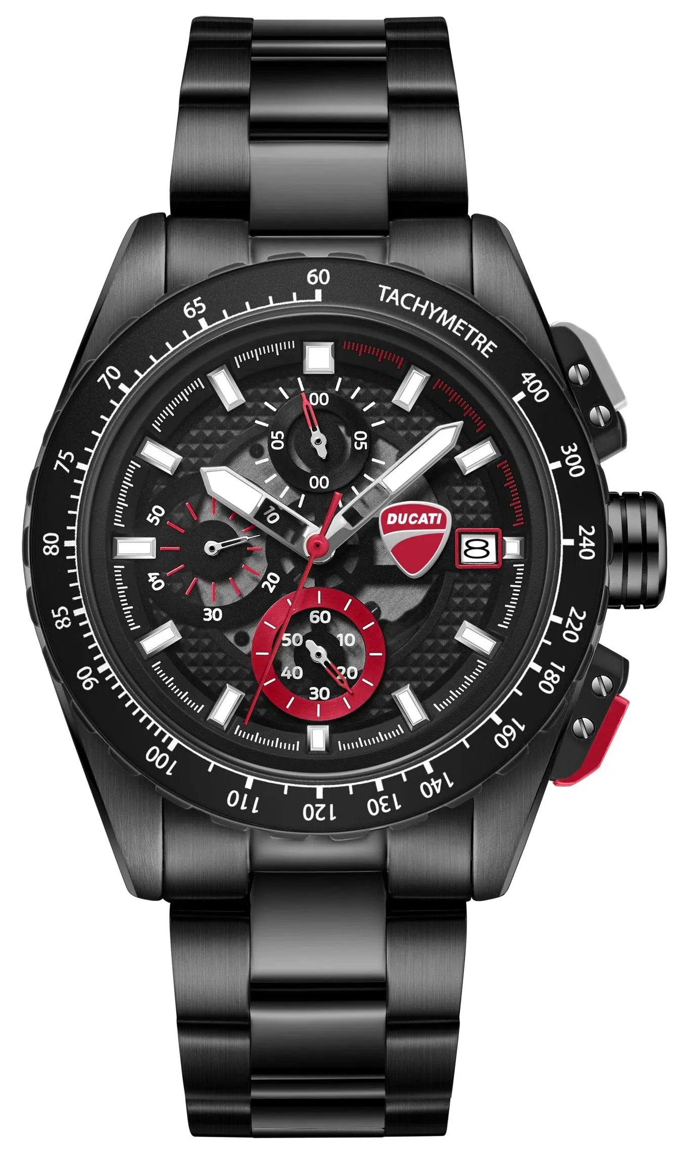 Ducati DTWGI0003601 Leggentda Corse Chronograph Black Stainless Steel Bracelet